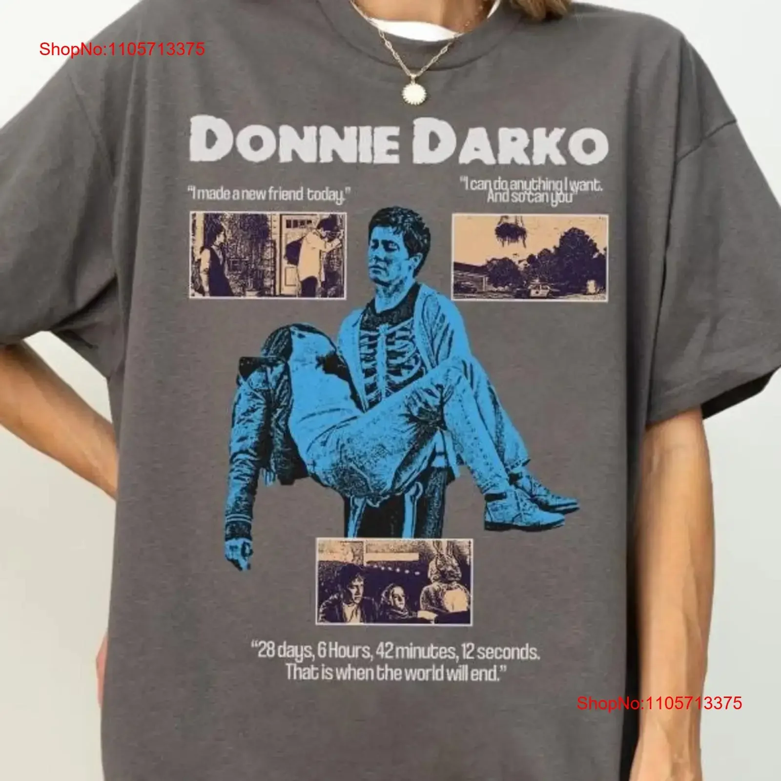 Retro Donnie Darko T Shirt Jake Gylenhall Movie Vintage Lover vintage Washed Slightly Unisex graphic Stylish