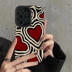 Fashion Romantic Love Hearts Silicone Case For Samsung Galaxy A53 A52 A50 A32 A31 A21S A34 5G A51 A54 A71 A72 A73 A12 A13 A14