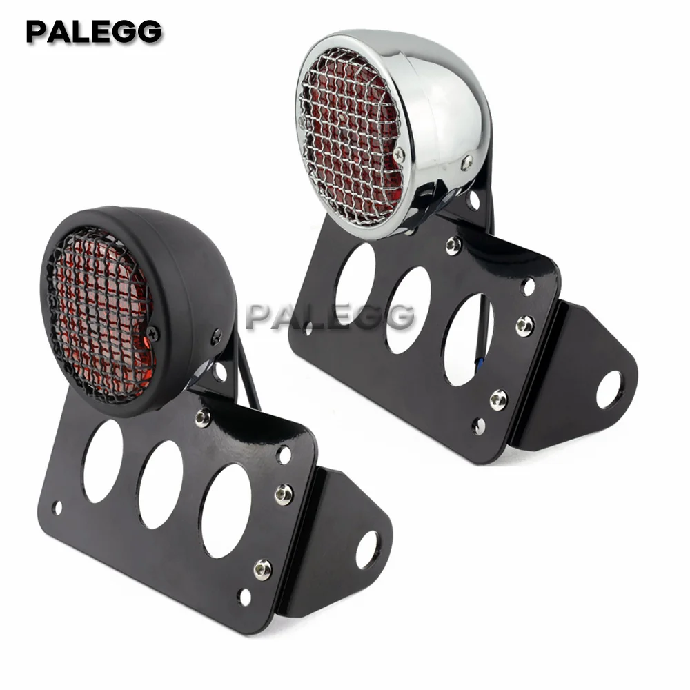 Uniwersalne tylne światło LED do montażu bocznego motocykla 12 V z uchwytem na tablicę rejestracyjną dla Harley Bobber Yamaha Honda Suzuki
