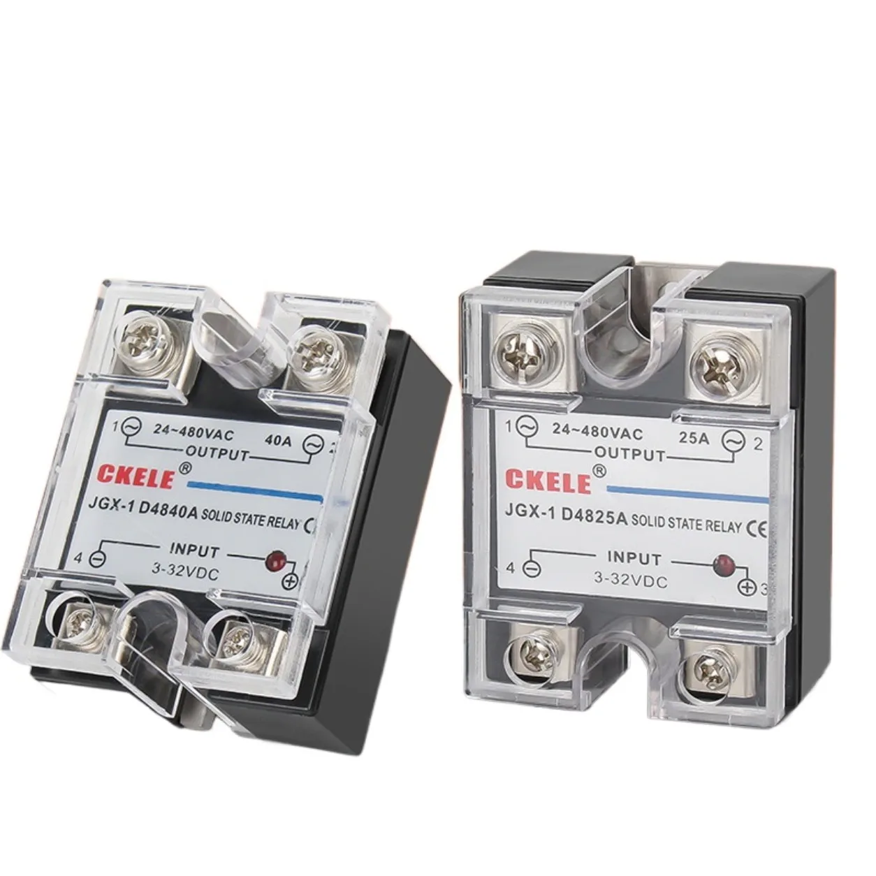 CKELE JGX-1 SSR Single Phase Solid State Relay DC Control AC / AC Control AC 10A 25A 40A 50A 60A 80A 100A 120A Heating Relay
