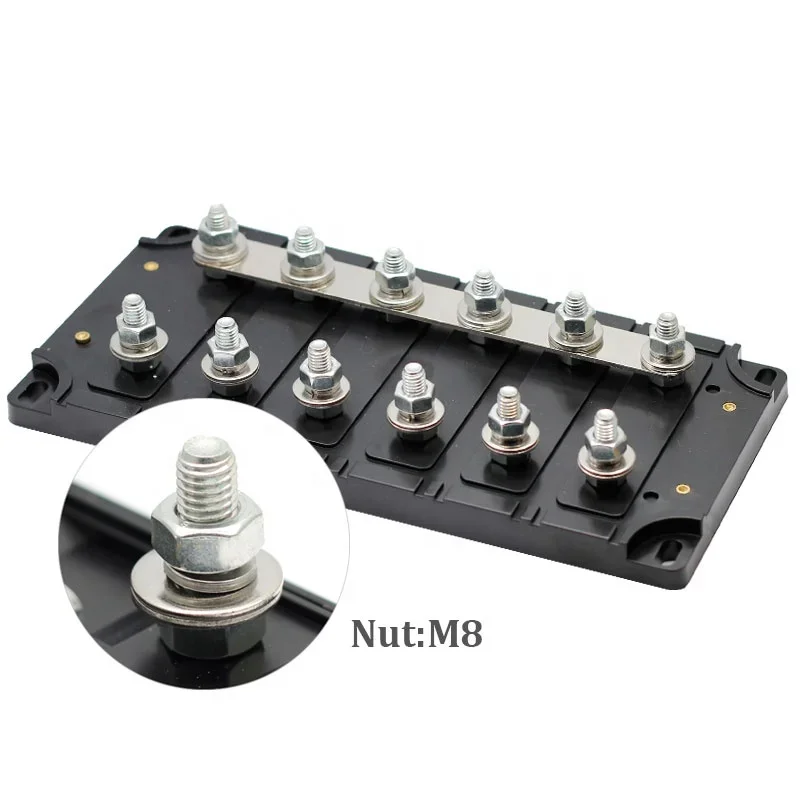 Waterproof 6 way Car Automotive Auto Bolt down Bolt on Screw Type ANL Fuse Box Block Holder