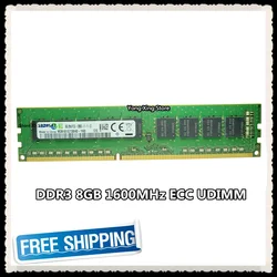 서버 메모리, DDR3 8GB 16GB, 1600MHz 순수 ECC UDIMM 2RX8 8G PC3L-12800E, 1.35V 워크스테이션 RAM 12800