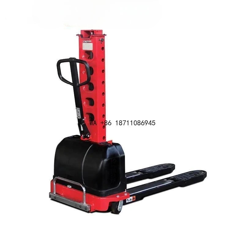 JIN YANG HU 500kgs 1T Portable Self Loading Stacker Semi-electric Self Lift Stacker
