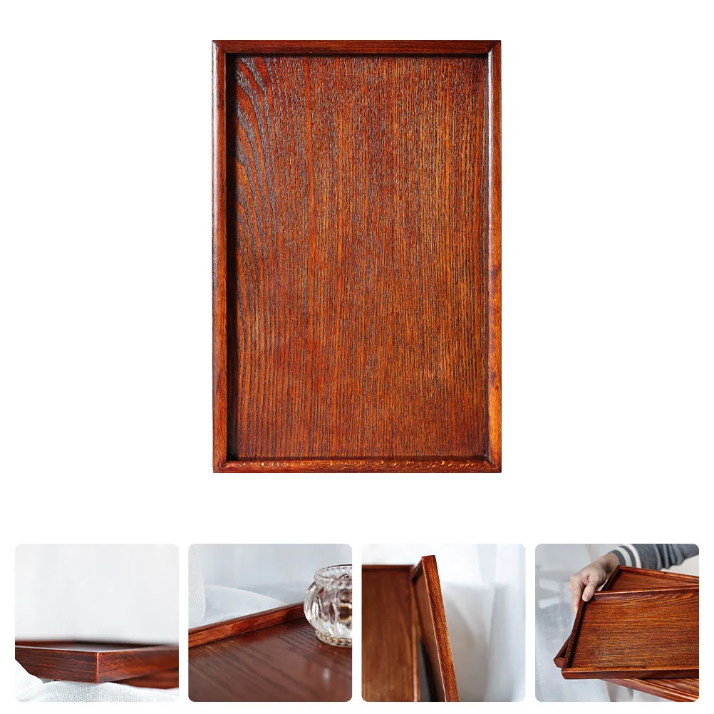 

Rectangular Wood Snack Tray Natural Food Serving Plate For Home Hotel Coffee Dessert Storage Tea Tray Wood Tableware