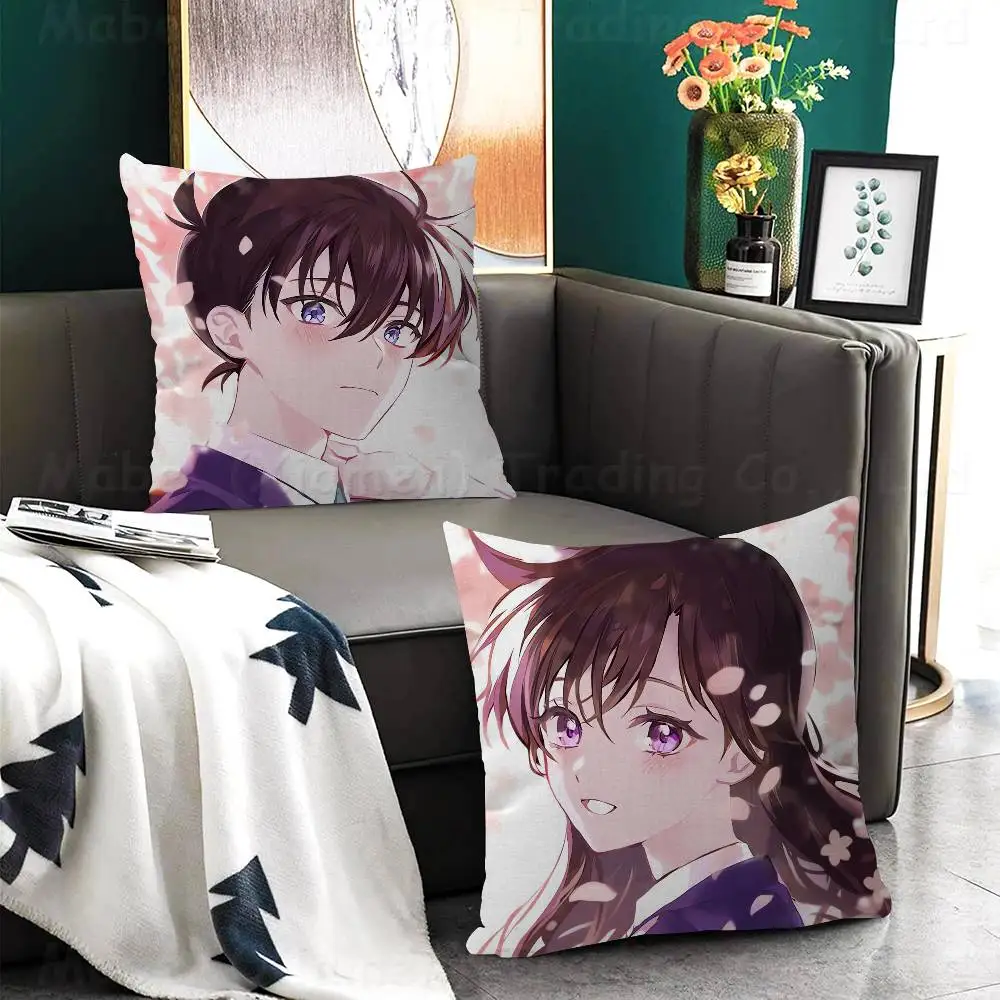 Anime Detective Conan Cushion Cover Inches Farmhouse Decor Home Throw Pillow Covers For Couch Decorations