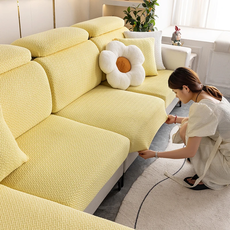 new jacquard leave Cushion Cover Sofa Cushion Furniture Protector for Sofa Seat Sofa Slipcover Sofa Cover Soft Flexibility