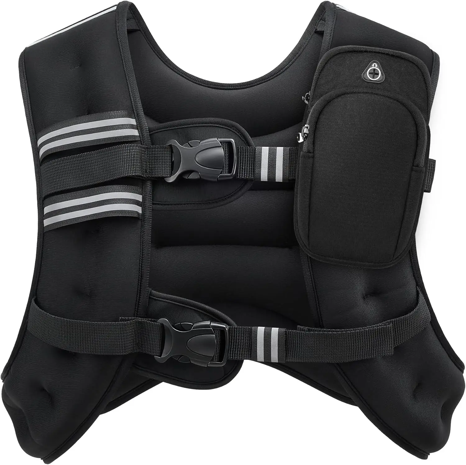 

Weighted Vest 6-30lb with Reflective Stripe for Workout, Strength Training, Running, Fitness