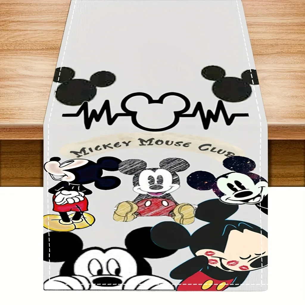 1 Piece of Mickey-Themed Table Runner, Featuring Various Mickey Designs, Suitable for Children's Rooms, Disney-Themed Parties, and Other Occasions