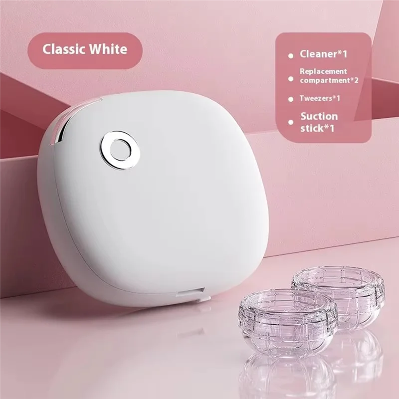 여행용 충전식 초음파 세척기 (미러 세척함 포함, 콘택트렌즈용 3단계 모드)