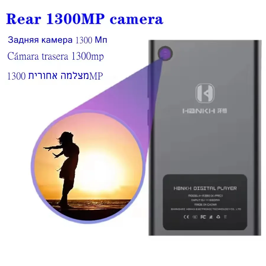 Rear 1300MP Camera Mp4 Player Bluetooth Wifi Android Full Touch Screen Hifi Music Recorder Video Mp3 Player 16GB With Speaker