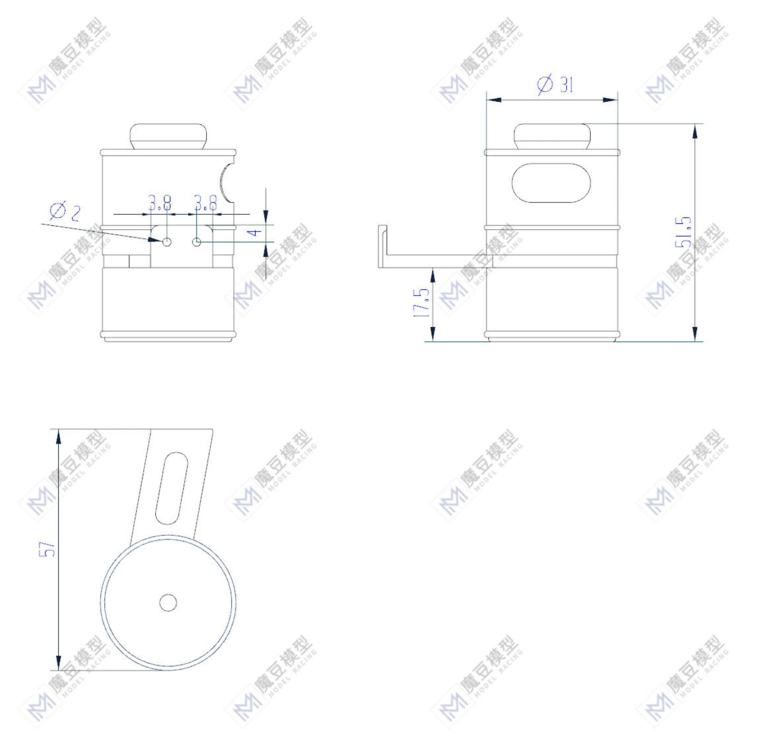 1/14 RC-LKW-Luftfilter, Benzintank, Rahmen, dekorative Zubehörteile für Tamiya 1/14 RC-Traktor-LKW, Kipper, Teile und Zubehör. – Detail 1
