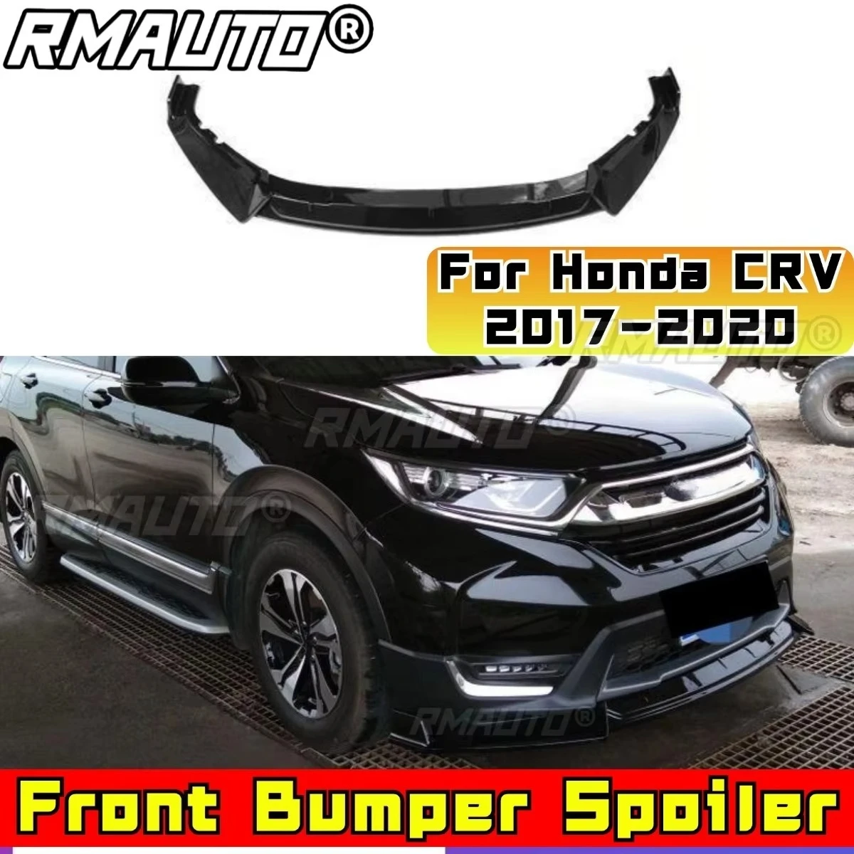 

For Honda CRV 2017-2020 Car Front Bumper Lip Splitter Diffuser Car Accessories Gloss Black Bumper Lip Modification Part