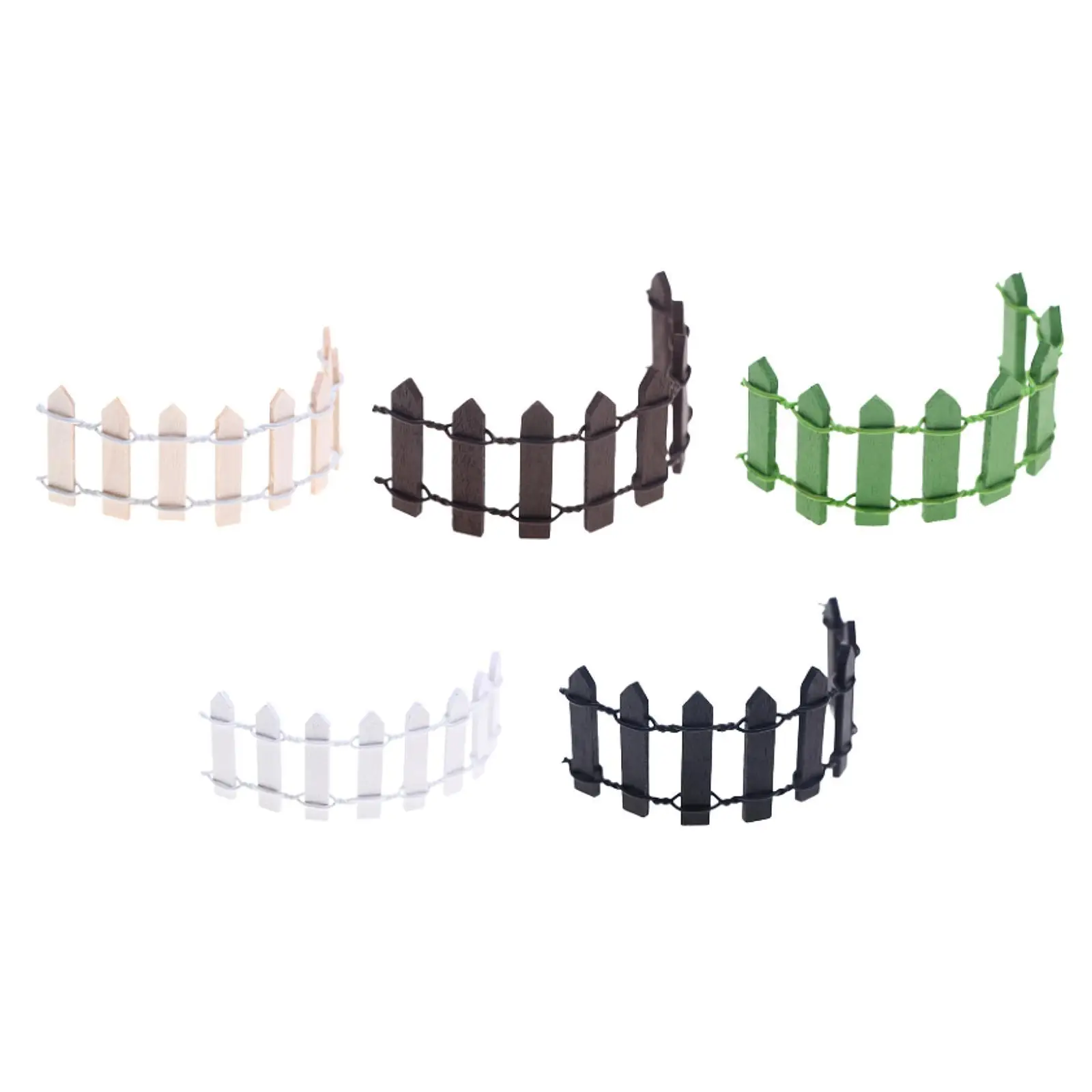 Miniatur-Gartenzaun, DIY-Einrichtungen, Simulation, Miniatur-Holzzaun für Handwerk, Mikrolandschaft, DIY-Modell, Feengarten-Geschenk