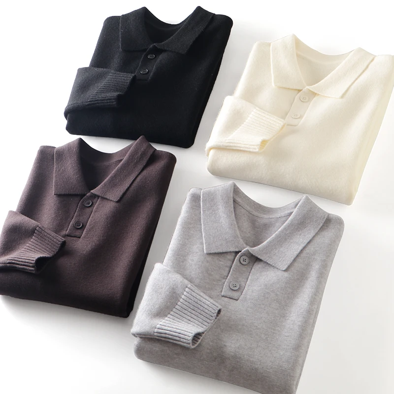 

Мягкий и удобный длинный вязаный свитер свека для мужчин, повседневный трикотаж с отложным воротником и 3D волнистым узором, осенняя новинка...