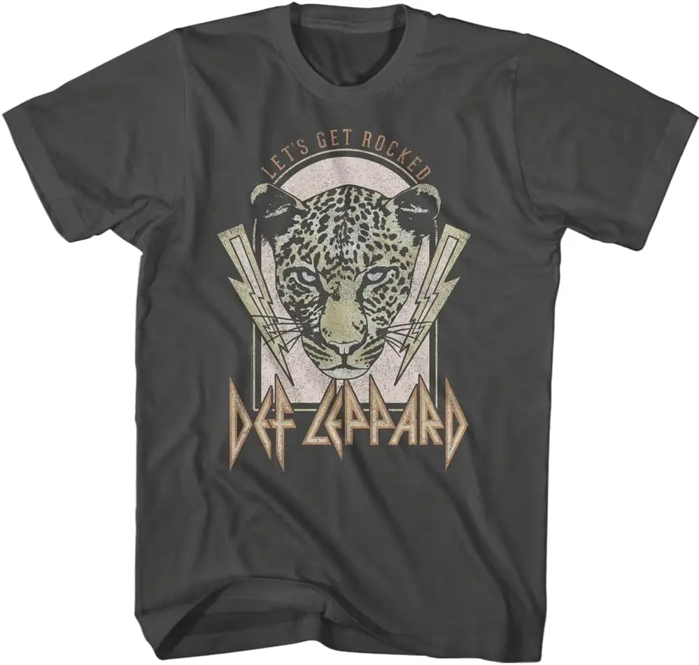 

Def Leppard T Shirt Let's Get Rocked Mens Short Sleeve T Shirts Classic Rock Vintage Style Graphic Tees