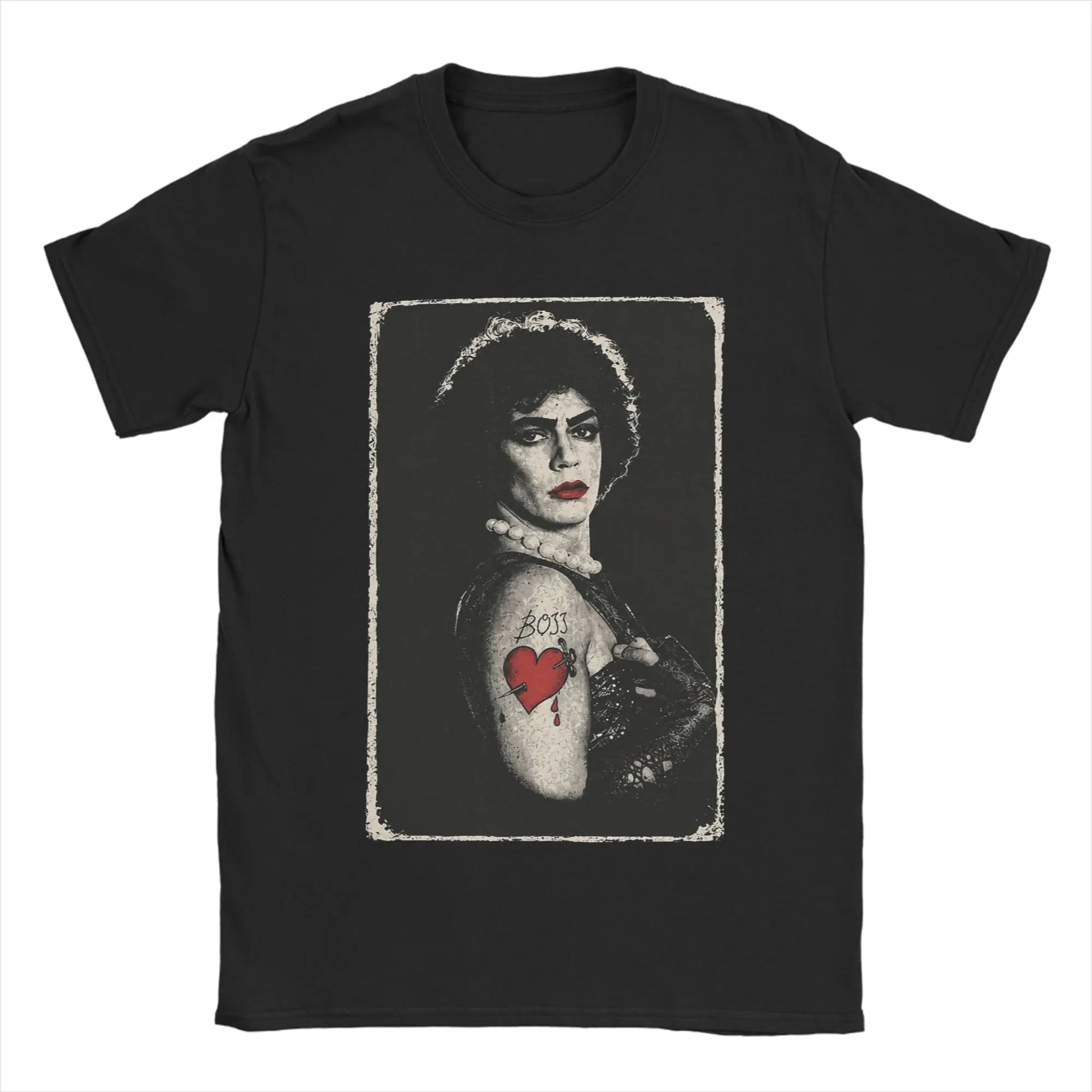 Men Frank-N-Furter Rockys Horror Picture Show T Shirts  Cotton Clothing Casual Short Sleeve Round Collar Tees Plus Size T-Shirt