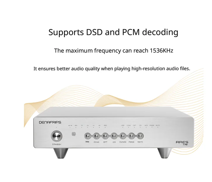 

Цифровой аудиодекодер ARES 15TH Hi-Fi с архитектурой R2R DAC DENAFRIPS