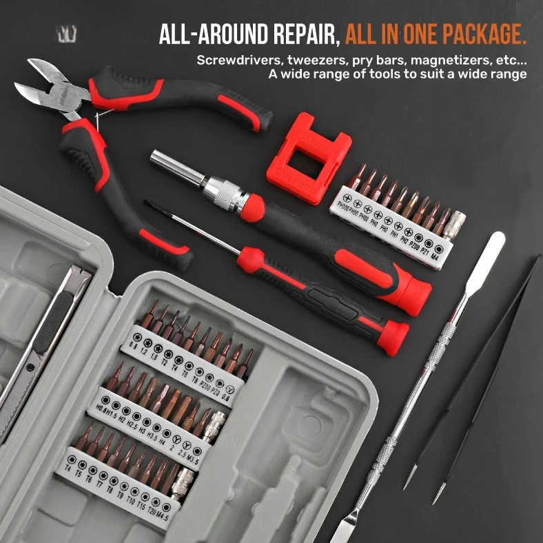 Car Repair Tool Kit Mechanical Tools Box Screwdriver Bits 75PCS Precision Dismantling Set Hand Tool Combination Sets