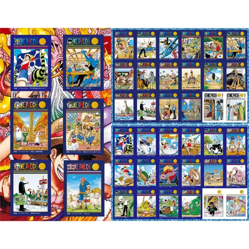 

18Pcs One Piece Flash Cards Luffy Zoro Sanji Usopp Nami Fun Title Page Story Animal Theater Series Collection Cards Gift Toys