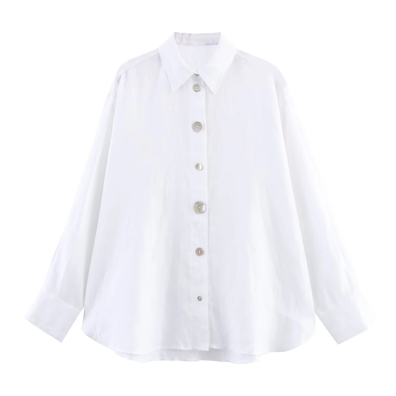 Chemise en chanvre à revers pour femmes, polyvalente, à la mode, simple boutonnage, boutons d'épissure, Design, nouvelle chemise
