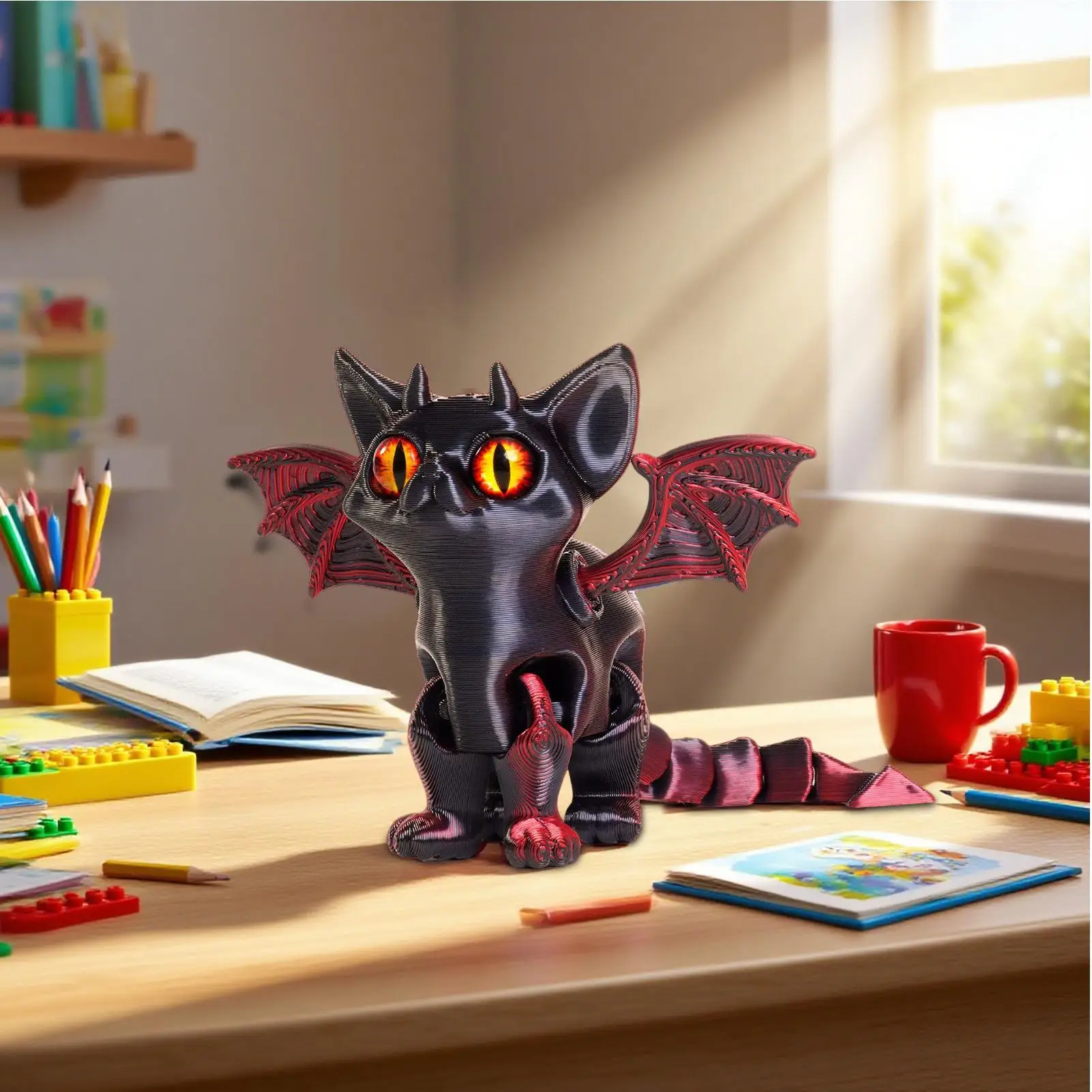3D Printing Animal 3D Printing Cat Animal Figure for Desk Articulated Multi-Joint Ornament Fidget Toy for Pet Lovers Teens view 6