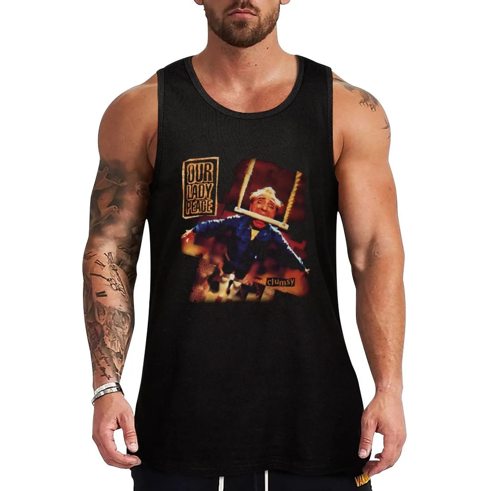 

Funny Gifts For Our Lady Rock Band Peace Gift For Music Fans Tank Top cute tops Men's cotton t-shirt Vests