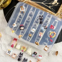 Super cute, clear silicone mold, nail art mold, little witch, little black cat bakery nail art mold.