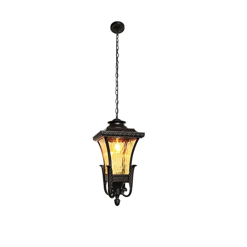 European Outdoor Waterproof Pendant Lighting Hallway Balcony Bar Cafe Restaurant Hanging Lamp Garden Aisle Grape Frame Lighting