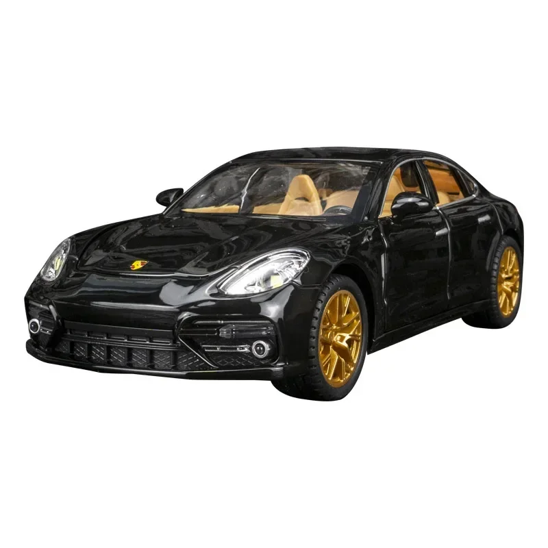 1:24 Panamera Sports Car Simulation Diecast Metal Alloy Model Car Sound Light Pull Back Collection Kids Toy Gifts