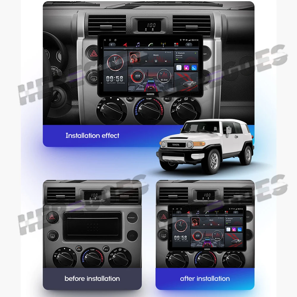 4G+Wifi Android 10 6+128G Car Radio For Toyota FJ Land Cruiser 2006-2020 Autoradio GPS Multimedia Player Bluetooth 1920*1080 IPS