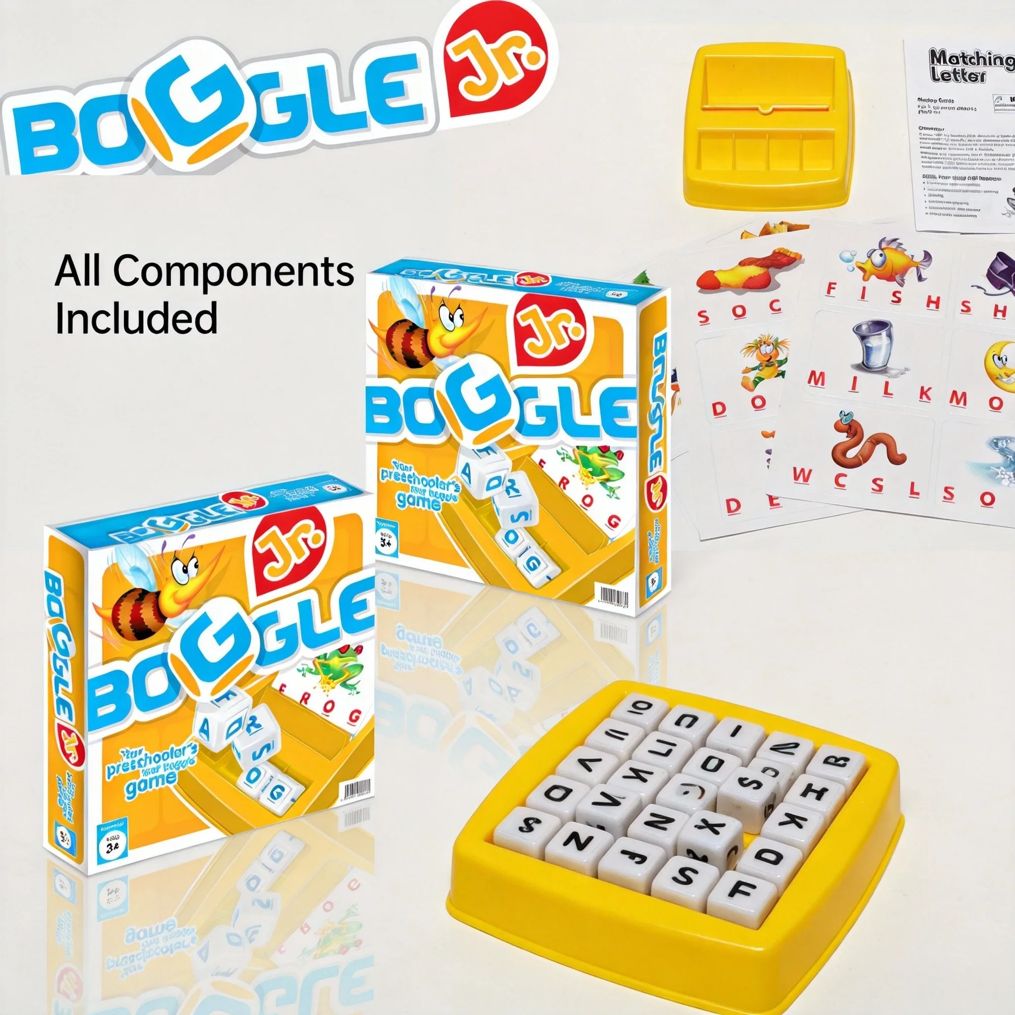 

Обучающая игра Boggle Jr. - увлекательная развивающая игрушка для дошкольников, чтобы они могли учиться грамоте и изучать слова.