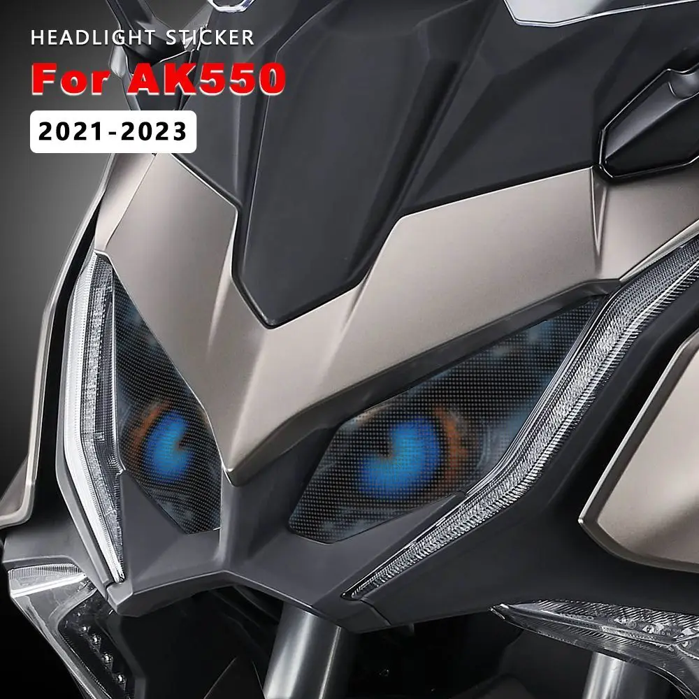 

Для Kymco AK550 AK 550 2021-2023 аксессуары для мотоциклов, передний обтекатель, наклейка на фару, защитная наклейка-4