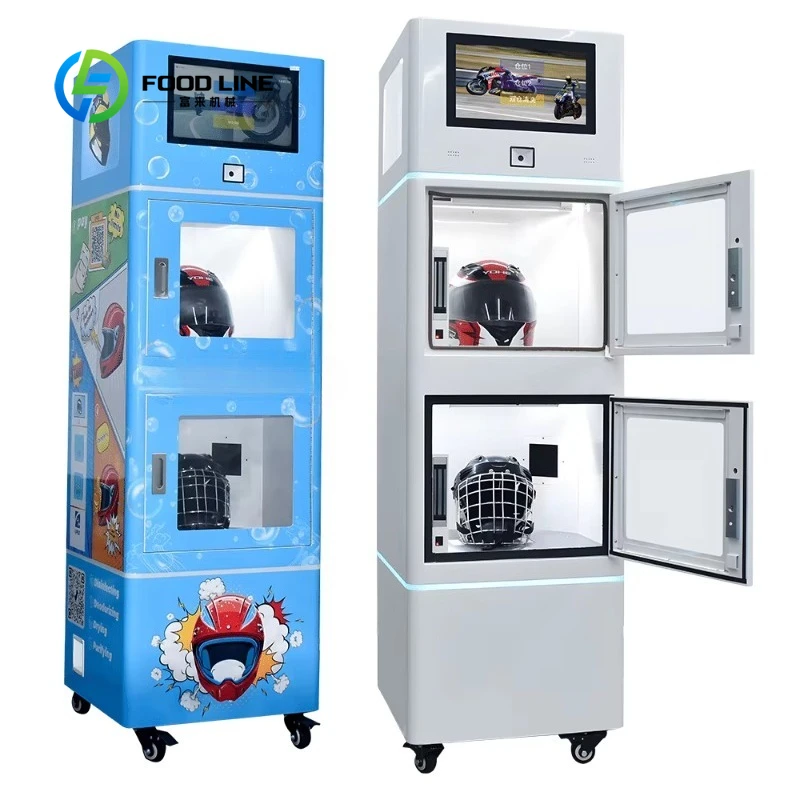 Customized size Automatic motorcycle double helmet dry cleaning machine disinfection hygiene steam vending machine