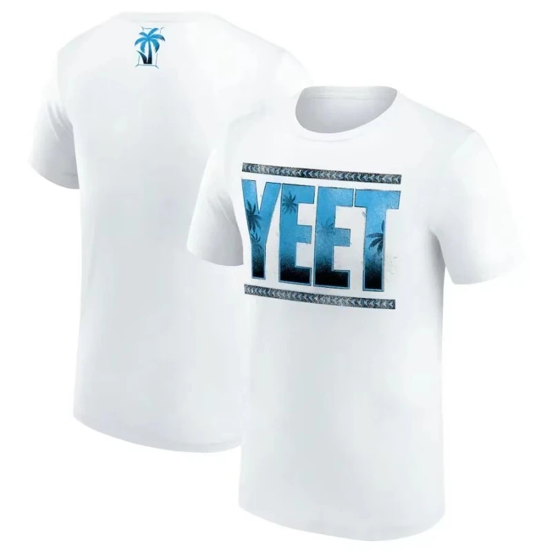 Camiseta con estampado 3D de lucha libre para niños, camiseta gráfica Jey Uso YEET, ropa urbana para entusiastas de la WWE, superventas de verano