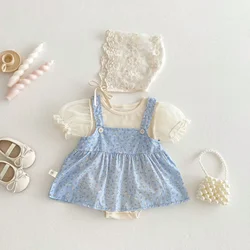 Summer 2025 Baby Girl Floral Dress 0-2 Years | Lightweight Korean Style Infant Romper Dress