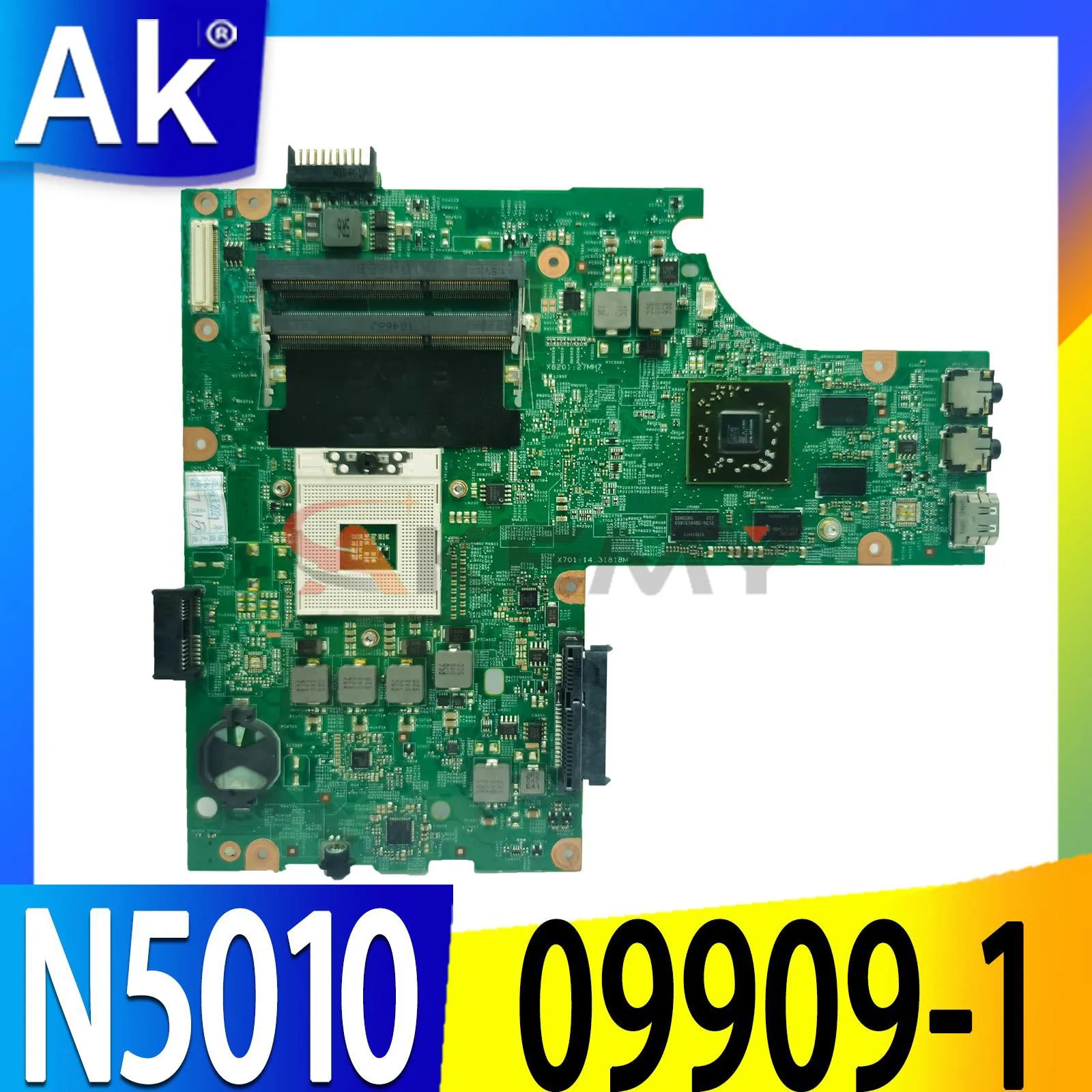 

Shenzhen CN-0VX53T 0Y6Y56 For DELL Inspiron N5010 Notebook Mainboard 09909-1 HM57 216-0774007 Laptop Motherboard