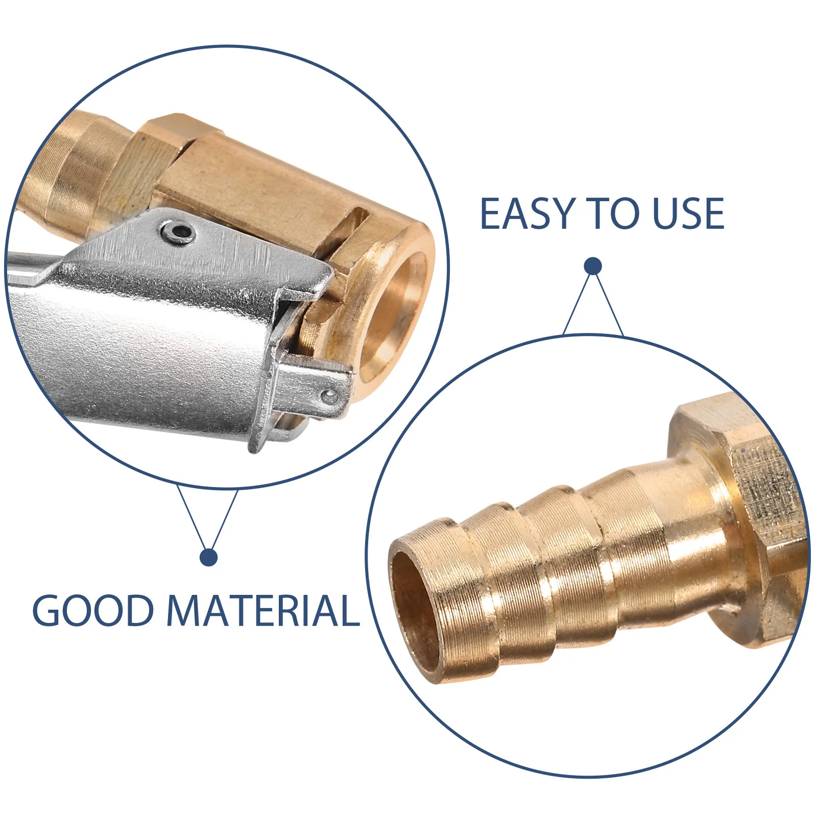 Tire Air Chuck Quick Connect Nozzle Inflator Compressor Part Locking Mechanism Sturdy Material Versatile Use Tire Chuck