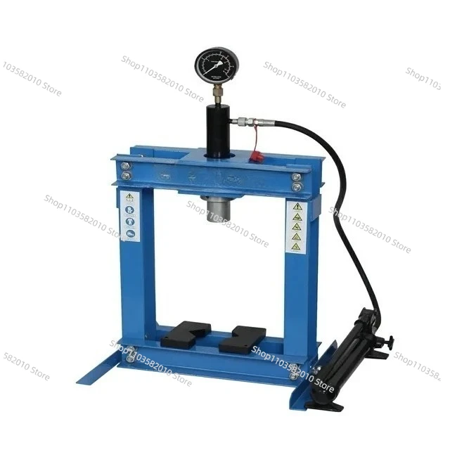 CE wholesale 10T 12t manual car shop press parts pad hydraulic press with meter