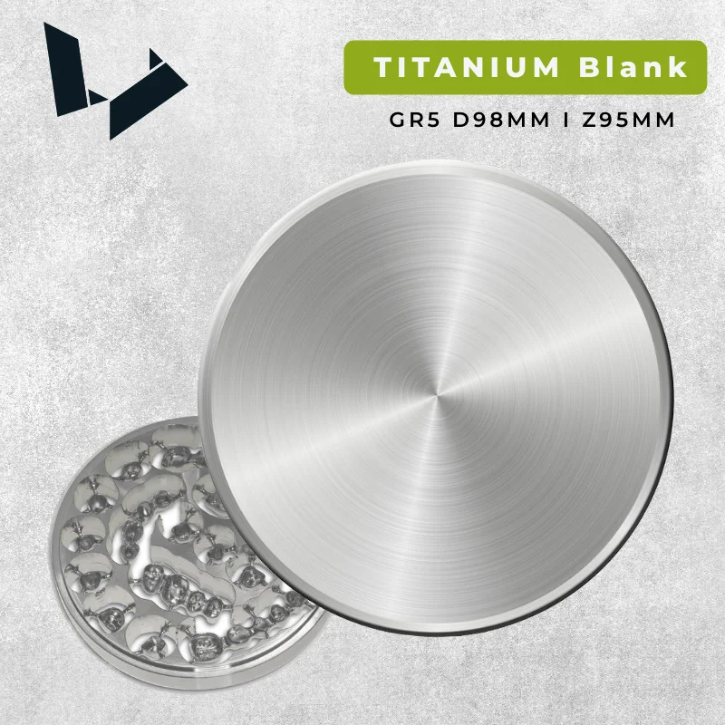 98mm GR2/5 CAD CAM Dental Titanium Discs Titanium Alloy Disk Restoration Materials for Implant Abutments Frameworks Dental Lab