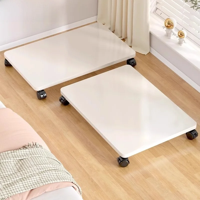Mobile Storage Box Base with Wheels Home Organization Cart Rack Multi-Functional Wheel Tray Support Large Small Pushcart