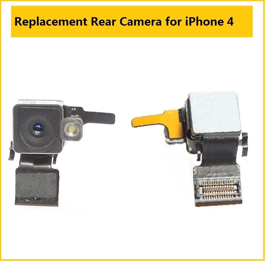 Genuine main back camera for iphone 4 4s 5 5s 5c rear camera with flex cable facing model 100% tested cell phone parts