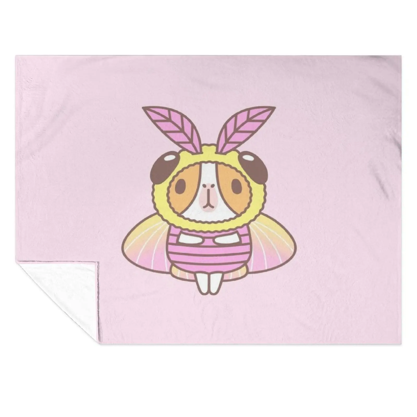 

Guinea pig in Rosy Maple Moth Costume Throw Blanket Sofa Throw christmas gifts Warm Blankets