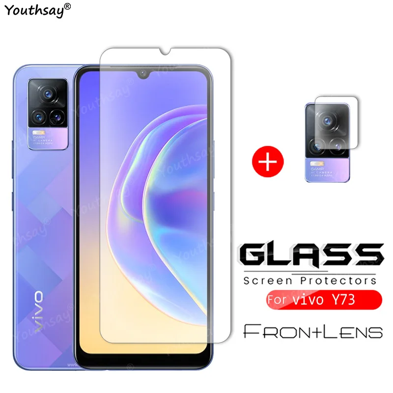 

For VIVO Y73 Glass Tempered Glass For VIVO Y73 Glass Transparent Screen Protector Camera Film for VIVO Y73 5G