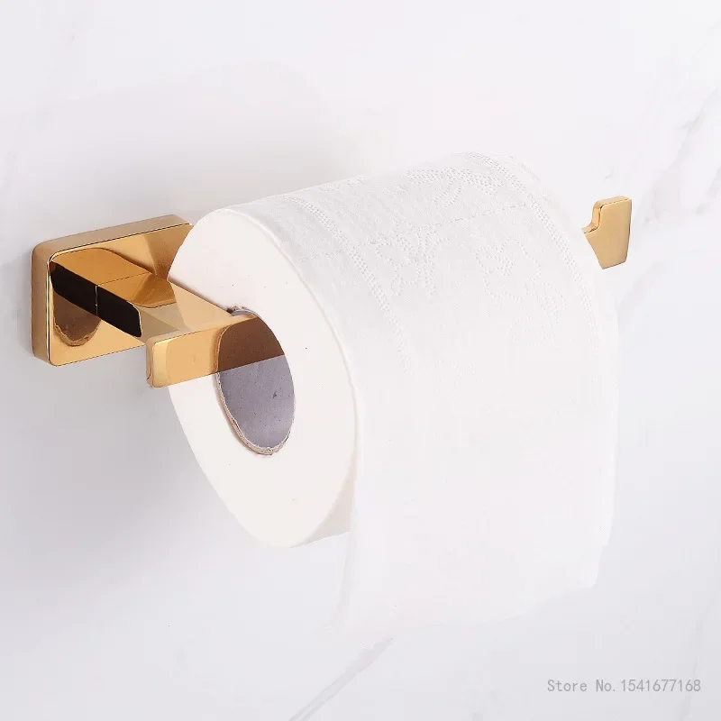 

Creative Stainless Steel Toilet Hanging Paper Holder Matte Black Chrome Silver Titanium Gold Tissue Holder Home Bathroom Hotel 1