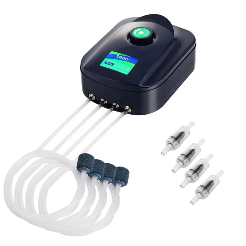 2024 Luxury Wholesale Mini Aquarium Air Pump Cheap Oxygen Pump with AC for Fish Tank Bag Packed Accessories