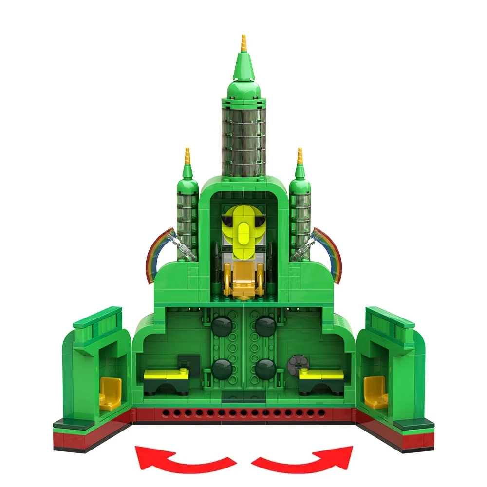 MOC De Tovenaar van Oz Smaragden Stad Model Bouwsteen Smaragd Architectuur Street View Montage DIY Verjaardag Speelgoed Kid Geschenken