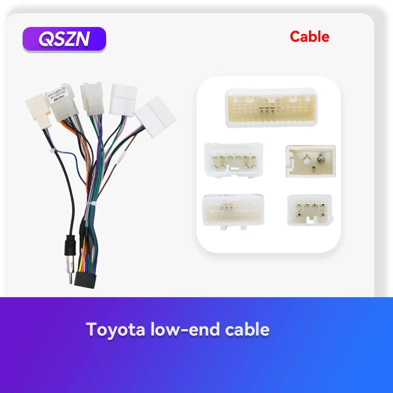

QSZN For Toyota Car Wiring Harness Stereo Radio Plug Power Cable TY-XB-16