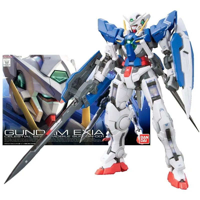 

Bandai Figure Gundam Model Kit Anime Figures RG GN-001 Exia Mobile Suit Gunpla Action Figure Toys For Boys Children's Gifts