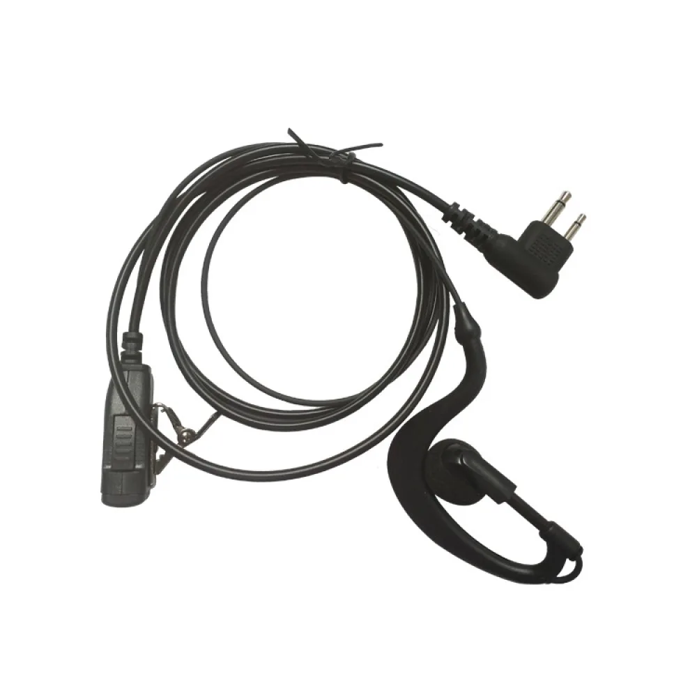 M Plug Headset with PTT Button Intercom Accessories for MTLA Walkie-talkie Ear-Hook Type Earphone with Mount Clip