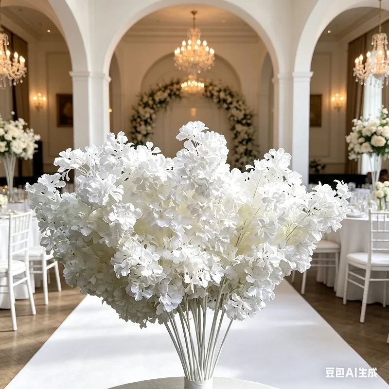 

100/400pcs Wedding Party Supply Store Store Falling Snow Simulated Flower Wedding T-Taiwan Road Decoration Peony Flower